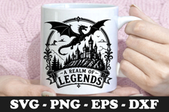 A Realm Of Legends Dragon Castle SVG Design Product Image 1