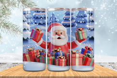 Winter Wonderland Snowflake PNG, Icy Tree 20oz Tumbler wrap Product Image 1