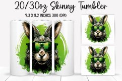 St. Patrick&#039;s Day Bunny - Tumbler Sublimation Design Product Image 1