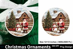 Christmas Ornaments PNG Round Sign PNG, Christmas Round Sign Product Image 1