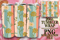 Cozy Moments 20oz tumbler wrap, Gold Flower Product Image 1