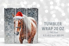 Christmas horse tumbler | Winter Horse Tumbler Sublimation Product Image 6