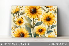 Sunflowers Cutting Board. Floral Cutting Board Design Product Image 1