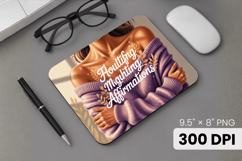 Afro Girl / Woman braided hair Mouse Pad, Black Queen PNG Product Image 1