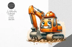 Excavator clipart, Nursery clipart, Kids clipart Product Image 1