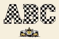Checkered Varsity Font | Racing Font | Retro Display Font Product Image 4