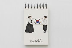 Student Pair Facing Taegeukgi Shared Pride PNG Product Image 5