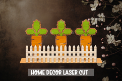Carrots Stand Decor Laser Cut SVG, Wood cut carrot SVG Product Image 1