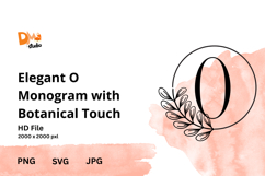 Elegant Monogram with Botanical Touch Product Image 1