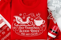 Old Fashioned Sleigh Rides Svg, Farmhouse Christmas Svg. Product Image 4