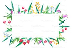 Watercolor wedding frame clipart #w171 Product Image 15