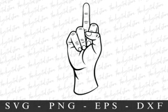 Middle Finger| SVG Cut files | Cricut Product Image 1