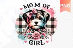 MOM Of Girl Sublimation - Mother&#039;s Day Clipart PNG Design Product Image 1