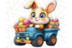 Easter Bunny Construction Clipart, Spring Png Product Image 5