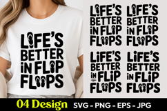 Life's Better In Flip Flops SVG PNG Product Image 1