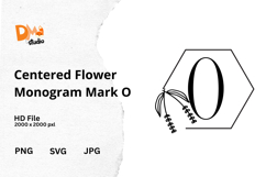 Centered Flower Monogram Mark Product Image 1