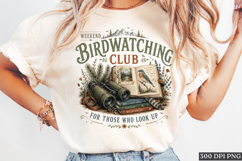 Weekend Birdwatching Club Vintage Nature PNG Artwork Product Image 1