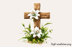 Christian Rustic Easter Clipart PNG Product Image 1