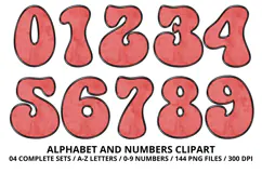 Summer Alphabet & Numbers PNG Clipart Doodle Letters 300 DPI Product Image 5