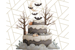 Realistic Halloween Cake Clipart PNG, Spooky Desserts Product Image 3