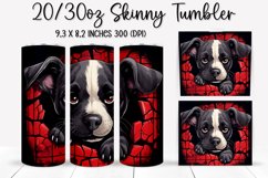 Valentine Dog - Tumbler Sublimation Design Product Image 1