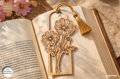 Cosmos Flower Bookmark Laser Cut | Book Lover | SVG Product Image 1