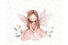 Pastel Pink Fairy Garden Clipart, Enchanted Cottagecore Png Product Image 3