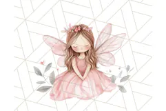 Pastel Pink Fairy Garden Clipart, Enchanted Cottagecore Png Product Image 3