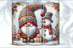 4 Gnome & Snowman ChristmasTumbler Wrap 20 oz Product Image 2