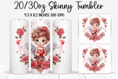 Valentine&#039;s Day Skinny Tumbler - Sublimation Tumbler Design Product Image 1