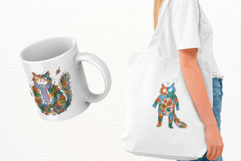 Quirky Funny Autumn Cat Clipart Product Image 3