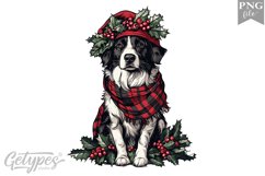 Christmas Dog Clipart Design - High Quality 300 Dpi Product Image 1