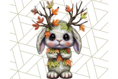 Halloween Bunny Clipart, Cute Bunnies in Costumes PNG Product Image 3