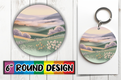 Bright Round Ornaments Sublimation, Spring Product Image 1