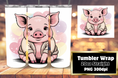 CHARMING 20oz PNG Tumbler Wrap , Valenines Animals Product Image 1