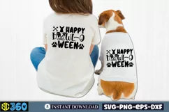 Happy howl-o ween SVG, Halloween Dog Bandana SVG Product Image 2