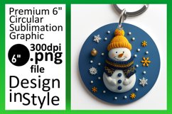 Festive Snowman 3D Tumbler Design Product Image 1