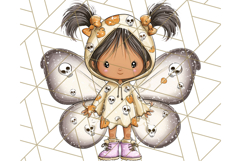 Halloween Fairy Clipart PNG, Spooky Cute Character Art Product Image 3