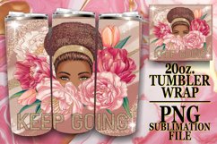 JOYFUL ESCAPE 20oz TUMBLER WRAP, Afro Woman Product Image 1