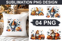 Halloween Gnome - Pillow Sublimation PNG Design Product Image 1