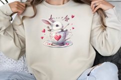 Valentines Day Bunny Cups Clipart PNG Product Image 1