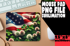 Whimsical Mouse Pad Design PNG, USA Flag Product Image 1
