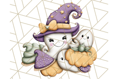 Cute Witch Halloween Baking Clipart PNG, Holiday Treats Png Product Image 3