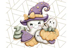 Cute Witch Halloween Baking Clipart PNG, Holiday Treats Png Product Image 3