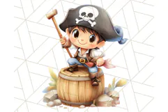 Cartoon Pirate Kids and Animals PNG Clipart for Fun Designs Product Image 3