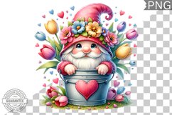 Spring Gnome Sublimation - Clipart PNG Design Product Image 1
