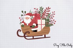 Cute Boho Christmas Watercolor Clipart PNG Product Image 1