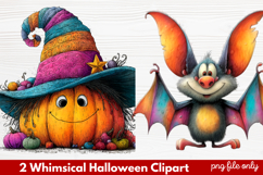 Whimsical Halloween Clipart ,Hand-Drawn Fall Holiday Product Image 1