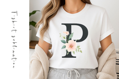 Alphabet, Letters, Monogram, White Flowers Product Image 1