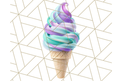 Ice Cream Clipart PNG, Summer Treats Clip Art, Swirl Cone Product Image 3